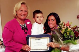 nys women scholarship recipient and son 2017